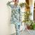 Women mint muslin printed shirt & pant set (co-ords set)