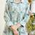 Women mint muslin printed shirt & pant set (co-ords set)