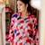 Women multi-colour muslin floral print shirt & pant (co-ords set)