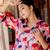 Women multi-colour muslin floral print shirt & pant (co-ords set)