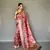 Red diva style of silk Bland zari Border degital Printed saree with Blouse