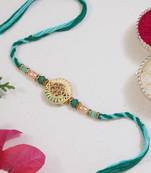 Designer bhaiya rakhi with roli chawal & rakshabandhan card for men/bro/brother 