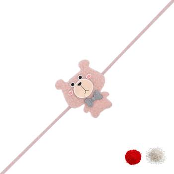 Soft fancy cartoon charater kids rakhi with roli chawal & rakshabandhan card 3