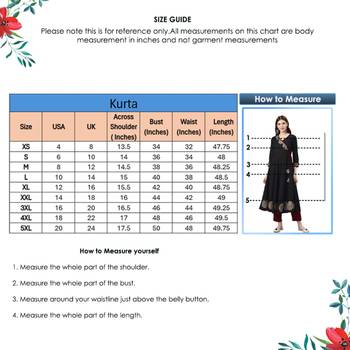 Women'S Cotton Slub Patch Work Angrakha Kurta (Black) 7