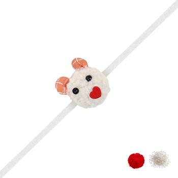 Soft fancy cartoon character kids led light rakhi with roli chawal & rakshabandhan card 3