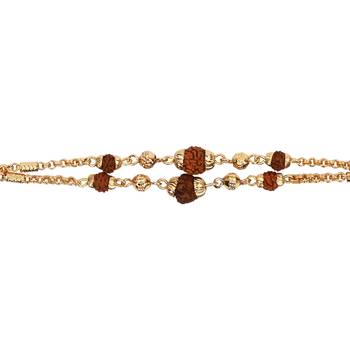 Rudraksha bracelet rakhi with roli chawal & rakshabandhan card for men/bro/brother (r280) 2
