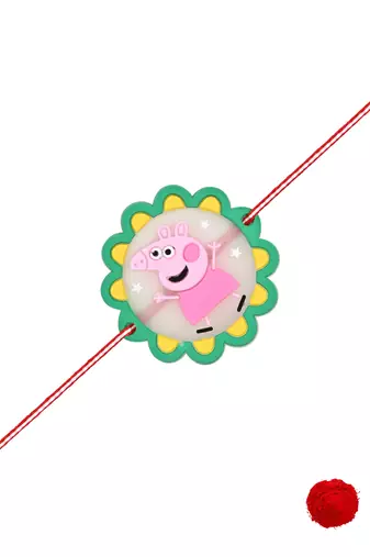 Fancy cartoon kids rakhi with roli chawal & rakshabandhan card for baby boys/bro/brother/bhai 