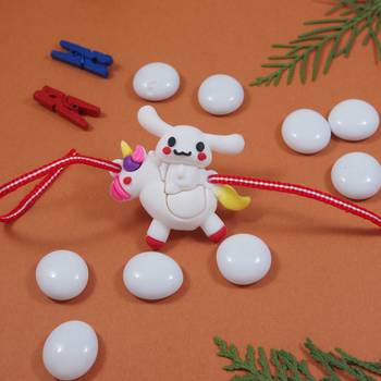 Fancy cartoon kids rakhi with roli chawal & rakshabandhan card for new born baby boys/bro/brother/bhai  1