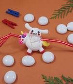 Fancy cartoon kids rakhi with roli chawal & rakshabandhan card for new born baby boys/bro/brother/bhai 