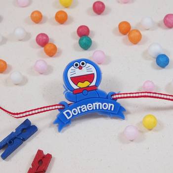 Fancy cartoon kids rakhi with roli chawal & rakshabandhan card for baby boys/bro/brother/bhai  1