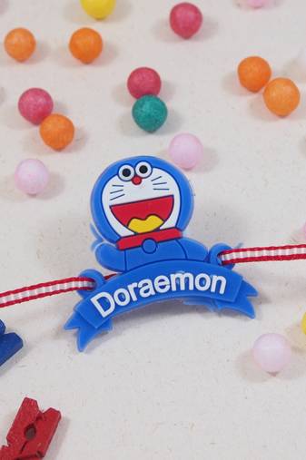 Fancy cartoon kids rakhi with roli chawal & rakshabandhan card for baby boys/bro/brother/bhai 