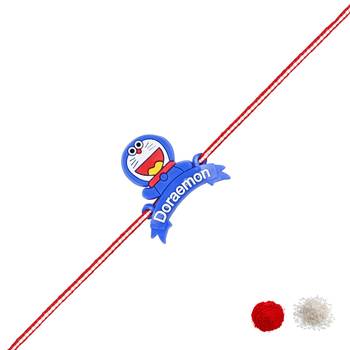 Fancy cartoon kids rakhi with roli chawal & rakshabandhan card for baby boys/bro/brother/bhai  2