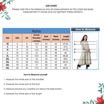 Women'S Cotton Slub Checks Print Anarkali Kurta (White) 6