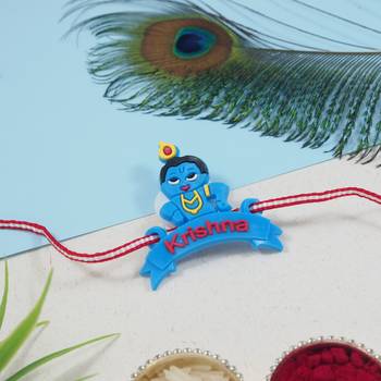 Fancy cartoon kids rakhi with roli chawal & rakshabandhan card for baby boys/bro/brother/bhai  1