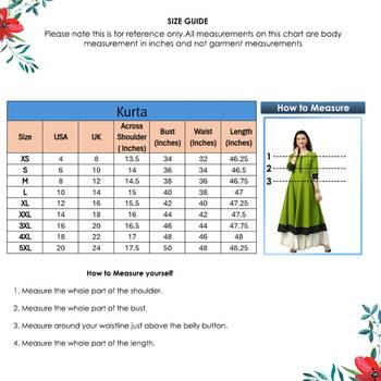 Women'S Cotton Slub Printed Anarkali Kurta (Green) 6