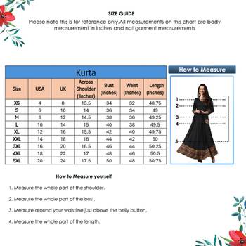 Women'S Rayon Printed Angrakha Style Anarkali Kurta (Black) 4