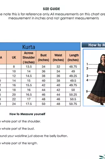 Women'S Rayon Printed Angrakha Style Anarkali Kurta (Black)