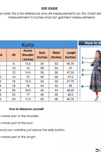 Womens Cotton Printed Anarkali Kurta (Black)
