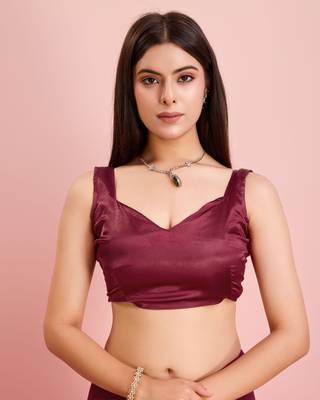 Maroon Embroidered Work Georgette Saree With Blouse 5