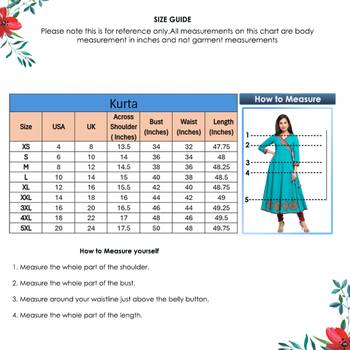 Women'S Cotton Slub Angrakha Style Anarkali Kurta (Teal) 6