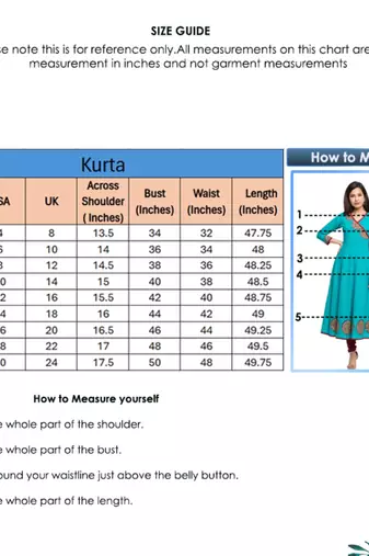 Women'S Cotton Slub Angrakha Style Anarkali Kurta (Teal)