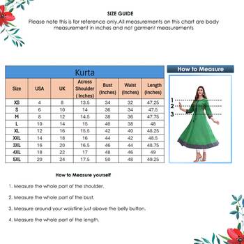 Women'S Cotton Slub Embroidered Anarkali Kurta (Green) 6