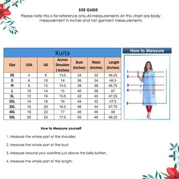 Women'S Cotton Cambric Sequin & Thread Work Straight Kurta (Blue) 6