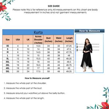 Women'S Rayon Embroidered Up & Down Style Kurta (Black) 6