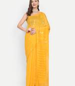 Bengal Handloom Soft Dhakai Saree (Yellow) Without Blouse