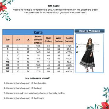 Women'S Cotton & Cotton Slub Ikat Printed Anarkali Kurta (Black) 5