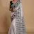 Women'S Cotton Silk Dhakai Softs Vojadi Dhakai Jamdani Sarees (White Black) Without Blouse
