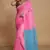 Women'S Cotton Silk Dhakai Exclusive Softs Dual Color Jamdani Sarees (Pink Sky) Without Blouse