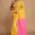 Women'S Cotton Silk Dhakai Exclusive Softs Dual Color Jamdani Sarees (Yellow Pink) Without Blouse