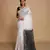 Women'S Cotton Silk Dhakai Exclusive Softs Dual Color Jamdani Sarees (White Black) Without Blouse