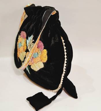 Women's embellished potli hand bag with multi color sequins beaded work 4