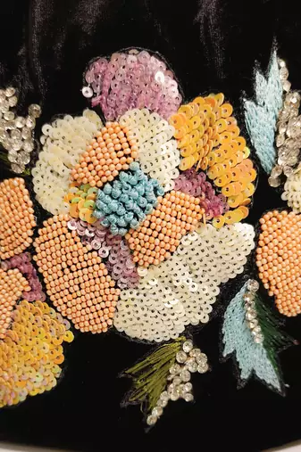 Women's embellished potli hand bag with multi color sequins beaded work
