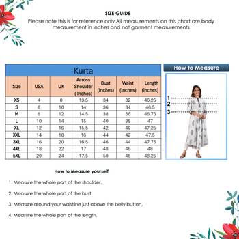 Women'S Rayon Tie Dye Floral Print Anarkali Kurta 5