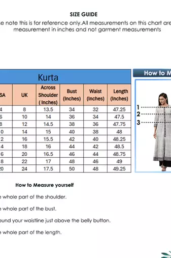 Women'S Cotton Slub Geomatrical Printed Anarkali Kurta