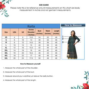 Women'S Plus Size Rayon Floral Print Anarkali Kurta 4