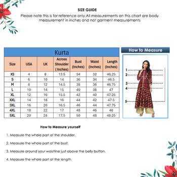 Women'S Rayon Floral Printed Anarkali Kurta 5