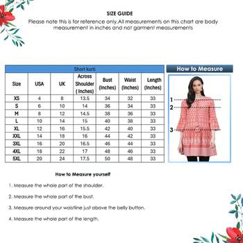 Women'S/Girls Rayon Floral Printed Short Kurti (Peach) 5