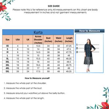 Women'S Cotton Ikat Printed A-Line Kurta (Blue) 5