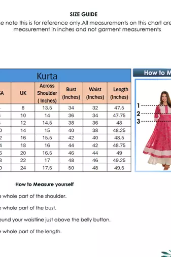 Women'S Plus Size Floral Print Anarkali Kurti (Pink)
