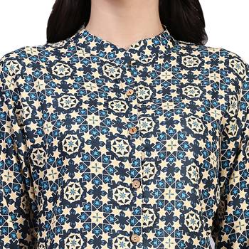Multicolor blended cotton women shirt 5