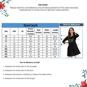 Women'S Rayon Geomatrical Printed Short Kurti (Black) 5