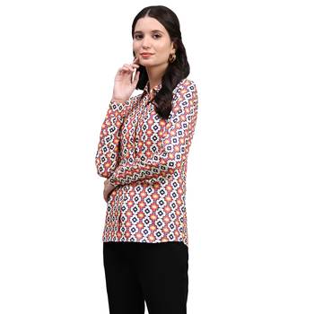 Pink blended cotton women shirt 2