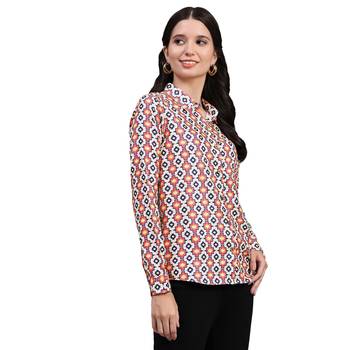 Pink blended cotton women shirt 3