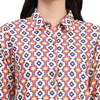 Pink blended cotton women shirt 5