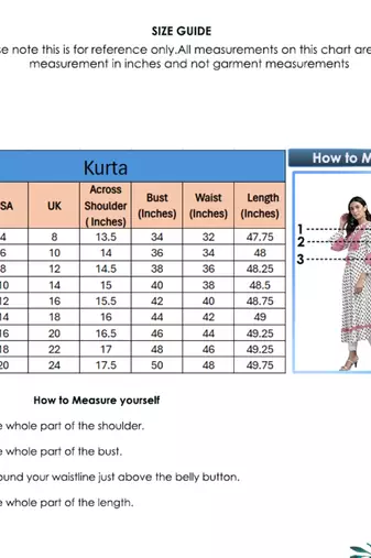 Women'S Rayon Floral Printed Anarkali Kurta (White)