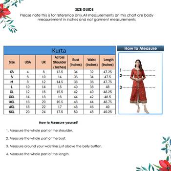 Women'S Plus Size Rayon Bandhej Printed Anarkali Kurti (Red) 6